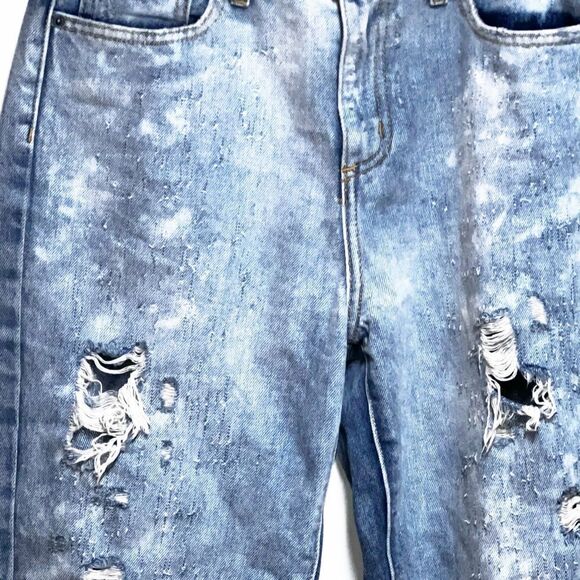 Carmar Los Angelos Boyfriend High Waisted Destroyed Distressed Crop Jeans Sz 26 - Picture 4 of 9